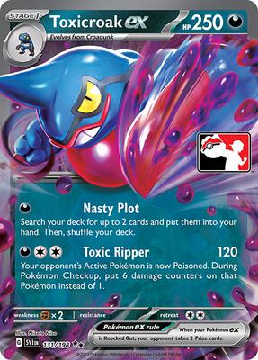 Toxicroak ex - 131/198 card from Prize Pack Series Cards