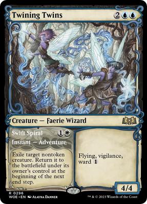 Twining Twins (Showcase) card from Wilds of Eldraine
