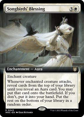 Songbirds' Blessing (Extended Art) card from Commander: Wilds of Eldraine