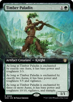 Timber Paladin (Extended Art) card from Commander: Wilds of Eldraine