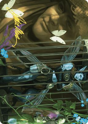 Cooped Up Art Card (Gold-Stamped Signature) card from Art Series: Wilds of Eldraine