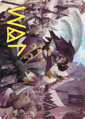 Discerning Financier Art Card (Gold-Stamped Signature) card from Art Series: Wilds of Eldraine