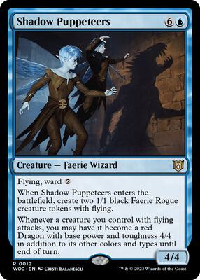Shadow Puppeteers card from Commander: Wilds of Eldraine