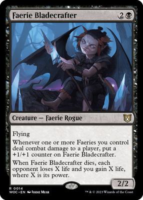 Faerie Bladecrafter card from Commander: Wilds of Eldraine