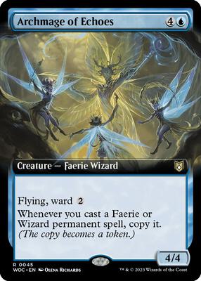 Archmage of Echoes (Extended Art) card from Commander: Wilds of Eldraine