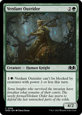 Verdant Outrider card from Wilds of Eldraine