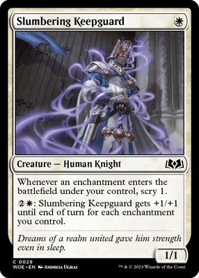 Slumbering Keepguard card from Wilds of Eldraine