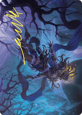 Sleep-Cursed Faerie Art Card (Gold-Stamped Signature) card from Art Series: Wilds of Eldraine