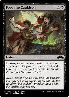 Feed the Cauldron card from Wilds of Eldraine