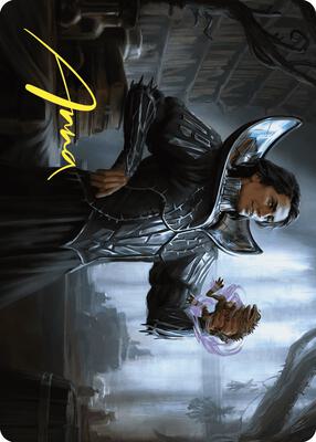 Spiteful Hexmage Art Card (Gold-Stamped Signature) card from Art Series: Wilds of Eldraine
