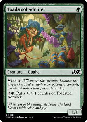 Toadstool Admirer card from Wilds of Eldraine