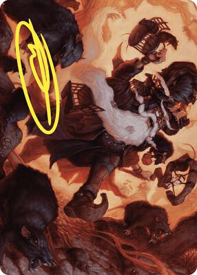 Tattered Ratter Art Card (Gold-Stamped Signature) card from Art Series: Wilds of Eldraine
