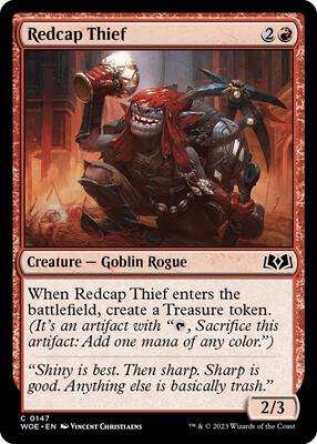 Redcap Thief card from Wilds of Eldraine