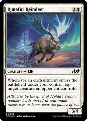 Rimefur Reindeer card from Wilds of Eldraine