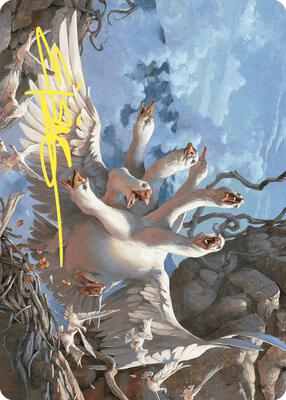 The Goose Mother Art Card (Gold-Stamped Signature) card from Art Series: Wilds of Eldraine