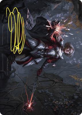 Rowan, Scion of War Art Card (31/81) (Gold-Stamped Signature) card from Art Series: Wilds of Eldraine