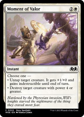 Moment of Valor card from Wilds of Eldraine