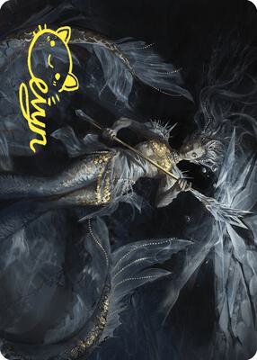 Sharae of Numbing Depths Art Card (Gold-Stamped Signature) card from Art Series: Wilds of Eldraine