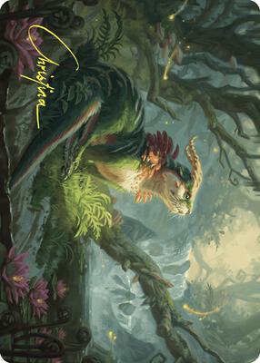 Elusive Otter Art Card (Gold-Stamped Signature) card from Art Series: Wilds of Eldraine
