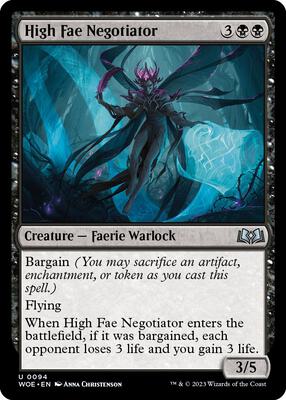 High Fae Negotiator card from Wilds of Eldraine