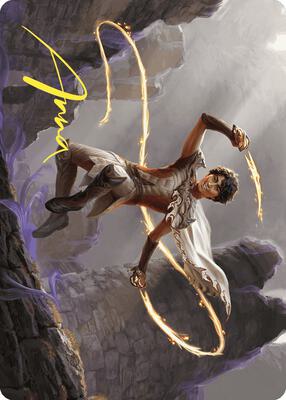 Kellan, the Fae-Blooded Art Card (Gold-Stamped Signature) card from Art Series: Wilds of Eldraine