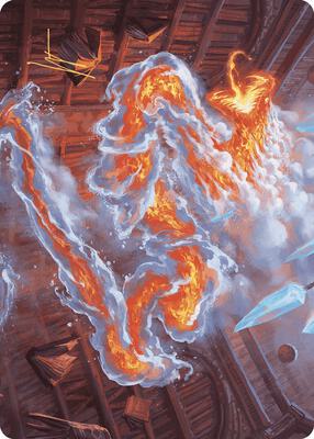 Scalding Viper Art Card (Gold-Stamped Signature) card from Art Series: Wilds of Eldraine