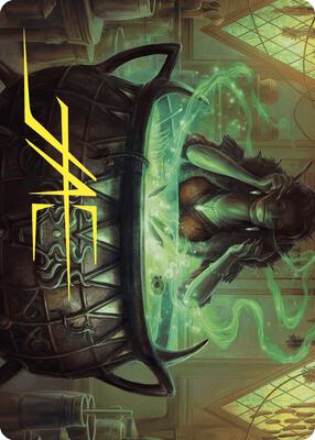 Agatha's Soul Cauldron Art Card (Gold-Stamped Signature) card from Art Series: Wilds of Eldraine