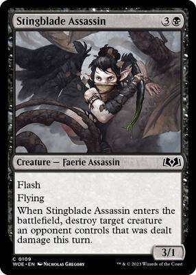 Stingblade Assassin card from Wilds of Eldraine