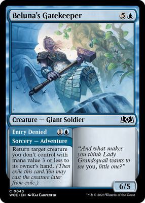 Beluna's Gatekeeper card from Wilds of Eldraine