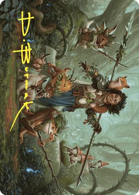 Ellivere of the Wild Court Art Card (Gold-Stamped Signature) card from Art Series: Wilds of Eldraine