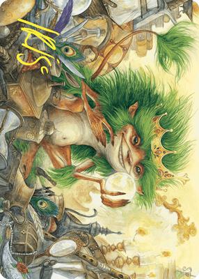 Knickknack Ouphe Art Card (Gold-Stamped Signature) card from Art Series: Wilds of Eldraine