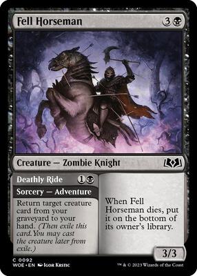 Fell Horseman card from Wilds of Eldraine