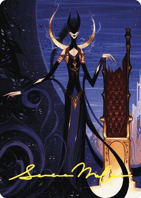 Ashiok, Wicked Manipulator Art Card (57/81) (Gold-Stamped Signature) card from Art Series: Wilds of Eldraine