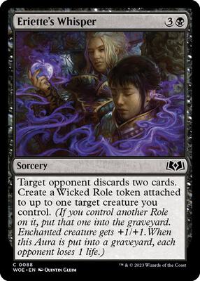 Eriette's Whisper card from Wilds of Eldraine