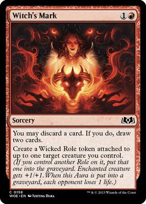 Witch's Mark card from Wilds of Eldraine