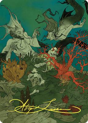 Curiosity Art Card (Gold-Stamped Signature) card from Art Series: Wilds of Eldraine