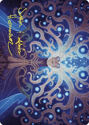 Omniscience Art Card (Gold-Stamped Signature) card from Art Series: Wilds of Eldraine