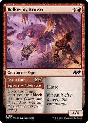 Bellowing Bruiser card from Wilds of Eldraine
