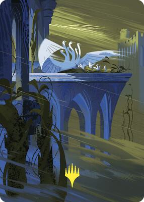 Doubling Season Art Card (Gold-Stamped Planeswalker Symbol) card from Art Series: Wilds of Eldraine