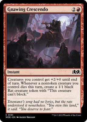 Gnawing Crescendo card from Wilds of Eldraine