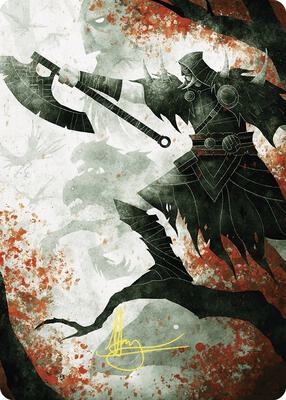 Garruk's Uprising Art Card (Gold-Stamped Signature) card from Art Series: Wilds of Eldraine