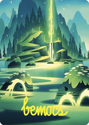Leyline of Abundance Art Card (Gold-Stamped Signature) card from Art Series: Wilds of Eldraine