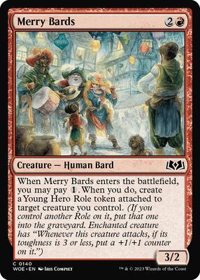 Merry Bards card from Wilds of Eldraine