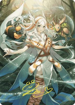 Greater Auramancy Anime Art Card (Gold-Stamped Signature) card from Art Series: Wilds of Eldraine