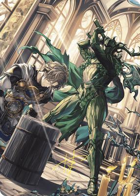 Karmic Justice Anime Art Card (Gold-Stamped Signature) card from Art Series: Wilds of Eldraine