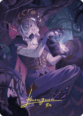 Necropotence Art Card (Gold-Stamped Signature) card from Art Series: Wilds of Eldraine