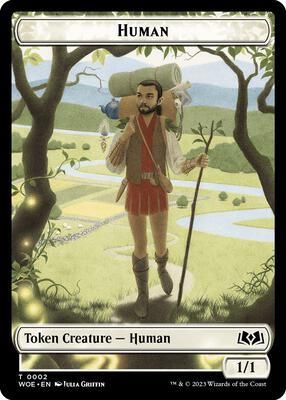 Human Token card from Wilds of Eldraine