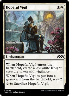 Hopeful Vigil card from Wilds of Eldraine