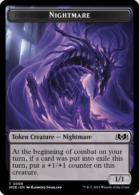 Nightmare Token card from Wilds of Eldraine