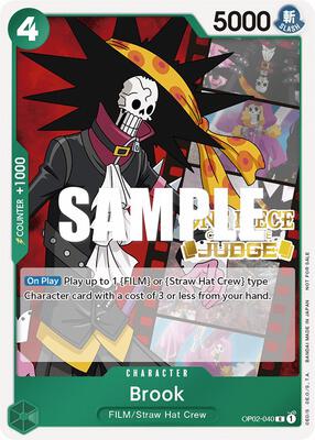 Brook (Judge Pack Vol. 2) card from One Piece Promotion Cards